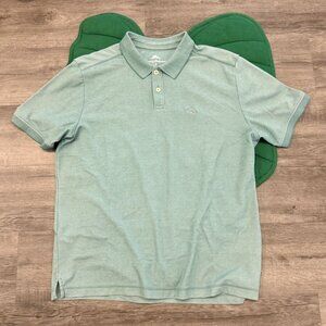 Tommy Bahama Mens Large Green Polo Shirt Cotton/Poly Blend Golf